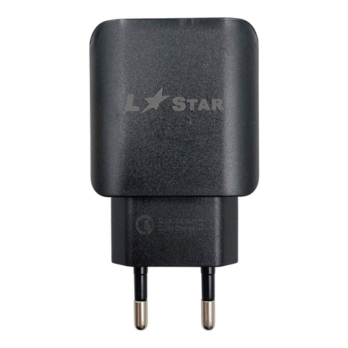 LStar 3.0A Черно 220V Бързо USB Зарядно
