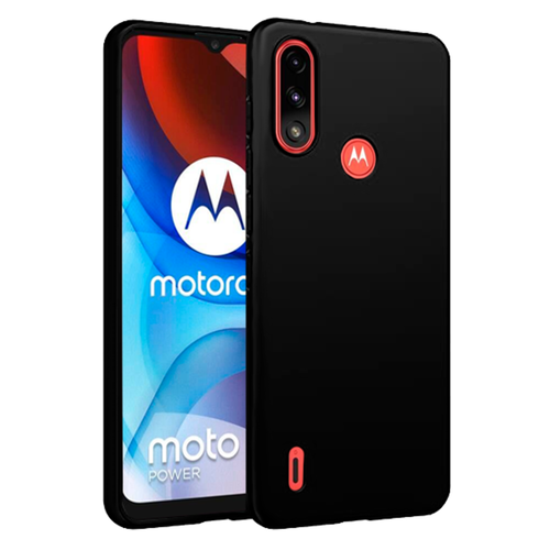 Черен Силиконов Кейс за Motorola Moto E7 Power